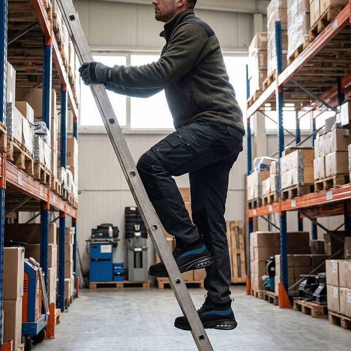 Buty Robocze Półbuty Ochronne Męskie Sportowe Adidasy z Podnoskiem Stalowym Arhem 605 S1 SR 40-46 - obrazek 4