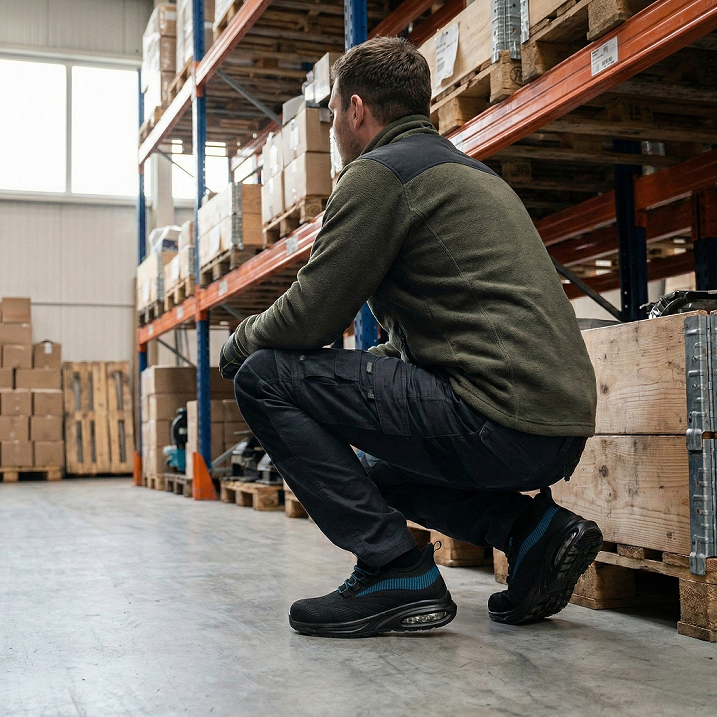 Buty Robocze Półbuty Ochronne Męskie Sportowe Adidasy z Podnoskiem Stalowym Arhem 605 S1 SR 40-46 - obrazek 2