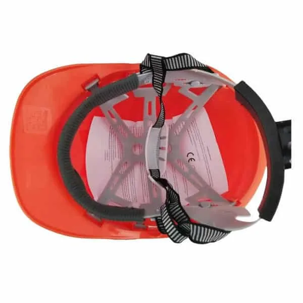 Kask Hełm Roboczy Ochronny BHP 4-Punktowy Budowlany z Paskiem Czerwony - obrazek 4