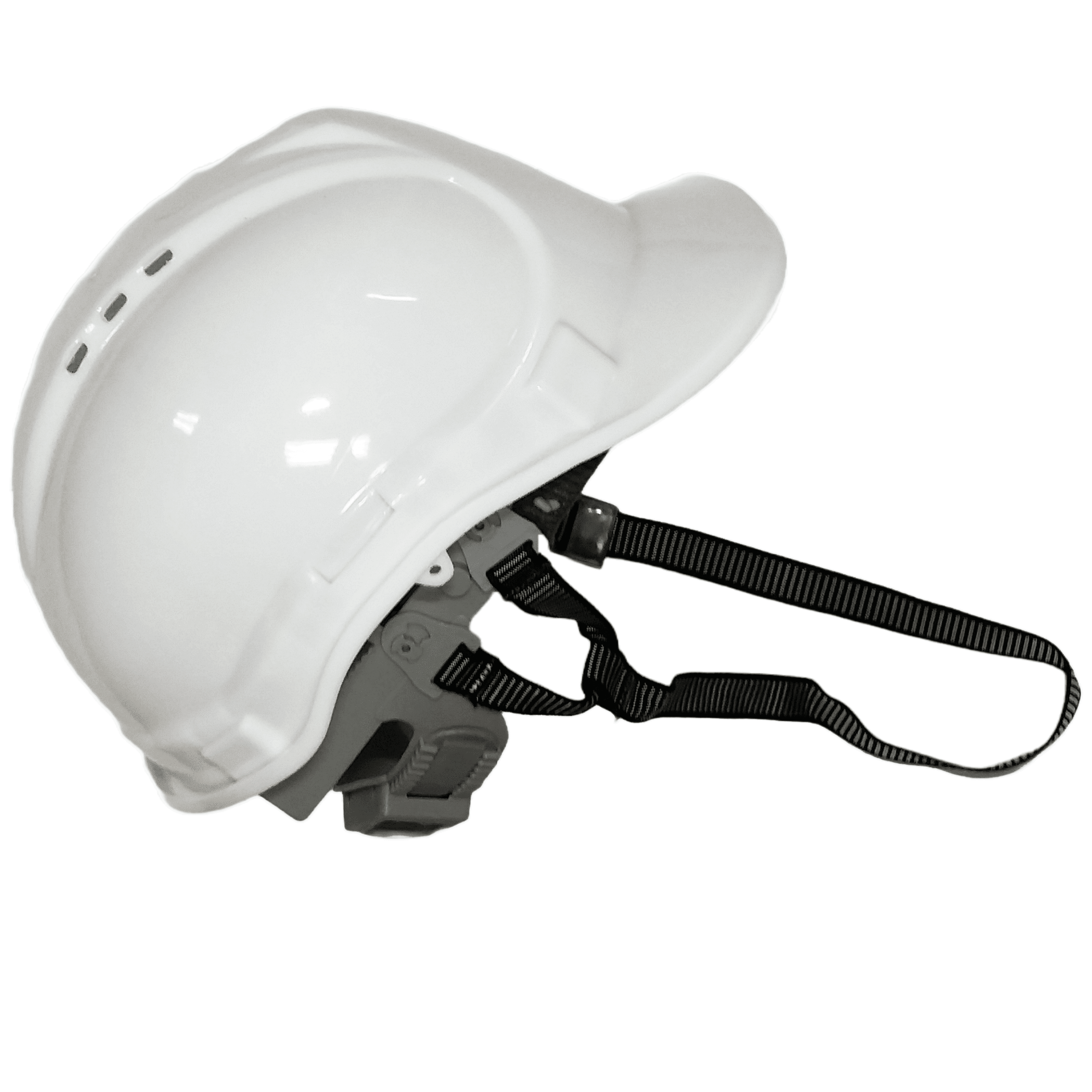 Kask Hełm Roboczy Ochronny BHP 6-Punktowy Budowlany z Paskiem Biały - obrazek 3