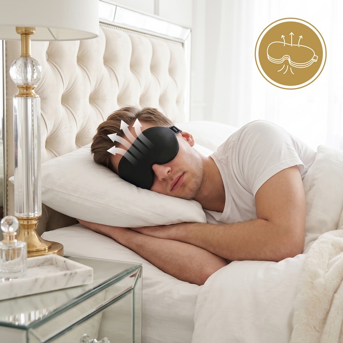 Maska Na Oczy WAYA Do Spania Opaska Sleep Mask 3D PREMIUM CZARNA
