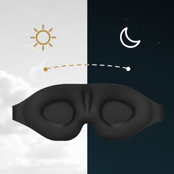 Maska Na Oczy WAYA Do Spania Opaska Sleep Mask 3D PREMIUM CZARNA