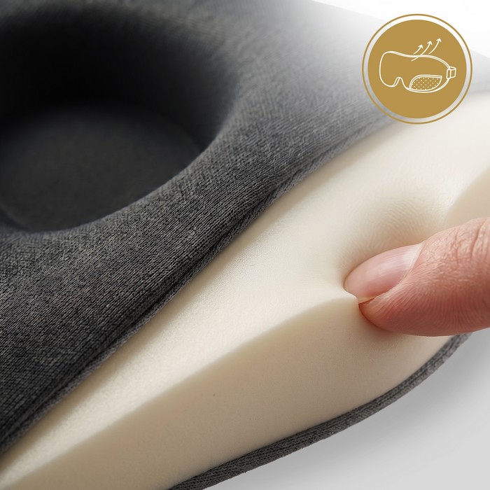 Maska Na Oczy WAYA Do Spania Opaska Sleep Mask 3D PREMIUM CZARNA