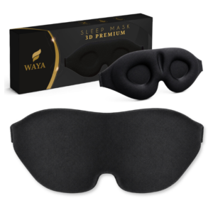 Maska Na Oczy WAYA Do Spania Opaska Sleep Mask 3D PREMIUM CZARNA