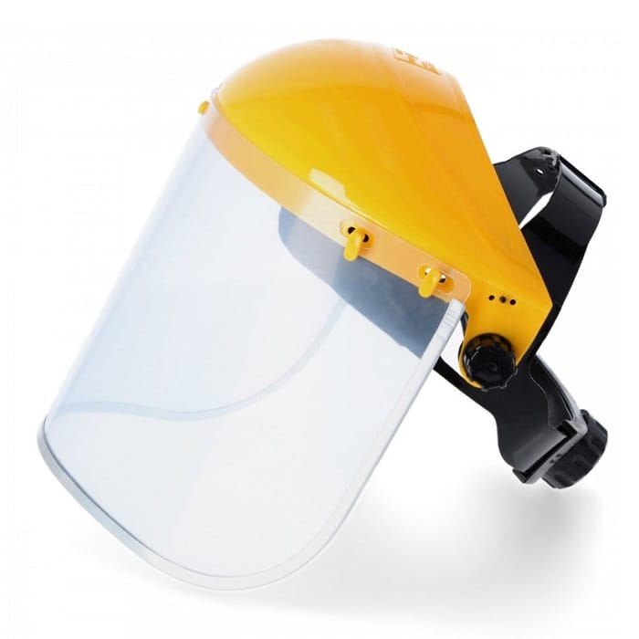 Osłona Twarzy Przyłbica Przeciwodpryskowa Maska Ochronna do Koszenia Trawy Bezbarwna Regulowana - obrazek 9