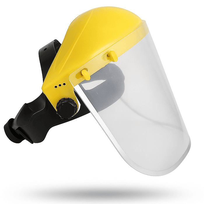 Osłona Twarzy Przyłbica Przeciwodpryskowa Maska Ochronna do Koszenia Trawy Bezbarwna Regulowana - obrazek 7