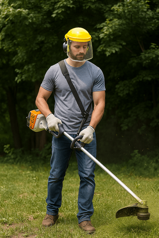 Osłona Twarzy Przyłbica Przeciwodpryskowa Maska Ochronna do Koszenia Trawy Bezbarwna Regulowana - obrazek 3