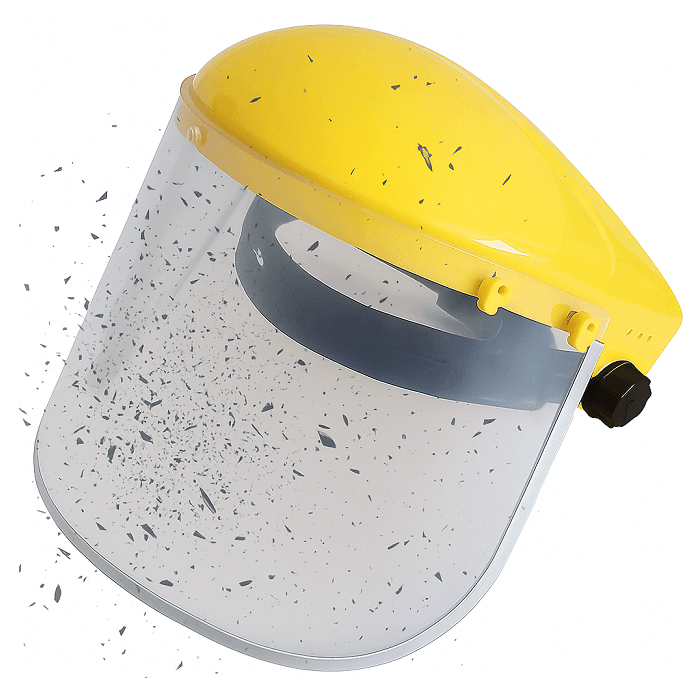 Osłona Twarzy Przyłbica Przeciwodpryskowa Maska Ochronna do Koszenia Trawy Bezbarwna Regulowana - obrazek 5