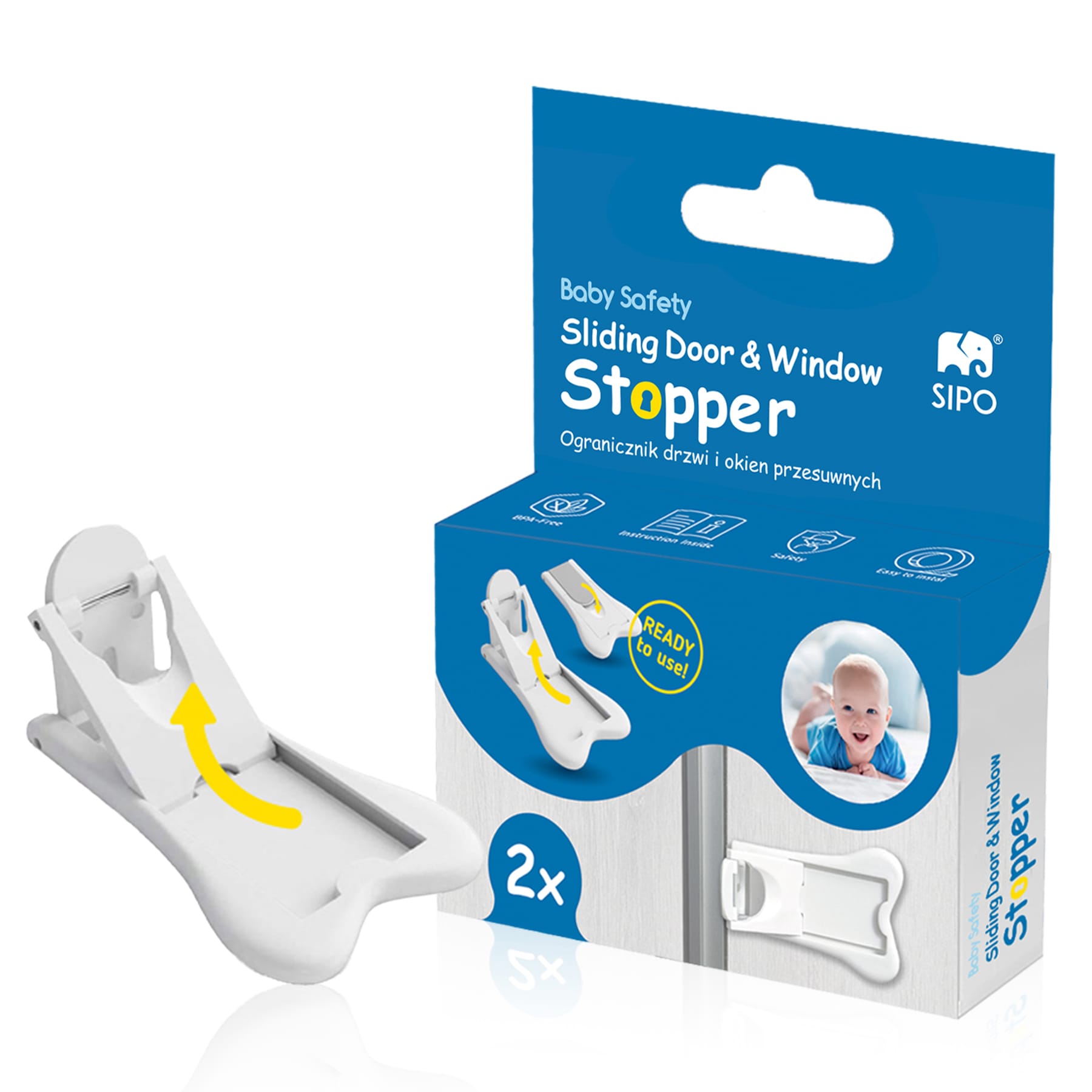 SIPO, ZABEZPIECZENIA DRZWI PRZESUWNYCH - ZESTAW 2 SZTUK - obrazek 6