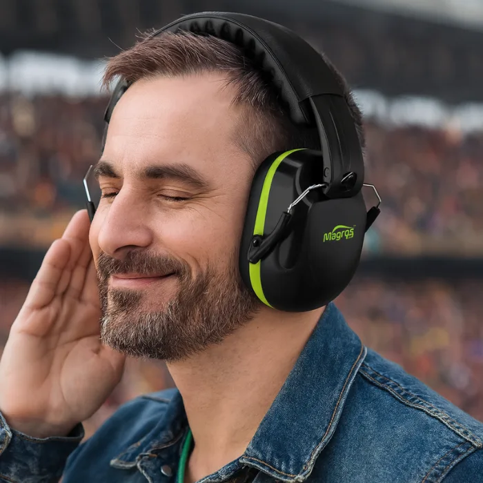 MAGROS Nauszniki Ochronne Robocze Regulowane Wygłuszające Słuchawki Przeciwhałasowe Ochronniki Słuchu