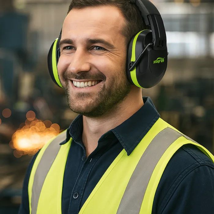MAGROS Nauszniki Ochronne Robocze Regulowane Wygłuszające Słuchawki Przeciwhałasowe Ochronniki Słuchu