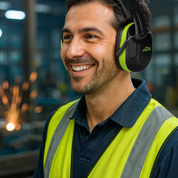 MAGROS Nauszniki Ochronne Robocze Regulowane Wygłuszające Słuchawki Przeciwhałasowe Ochronniki Słuchu